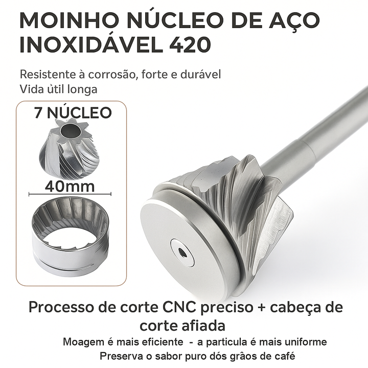 moedor de café inox