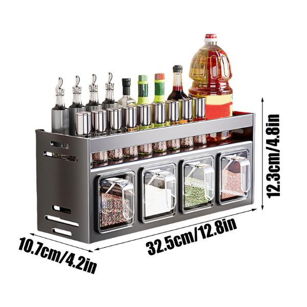 suporte organizador e porta temperos