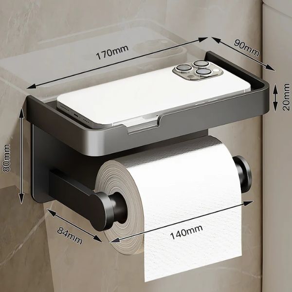 suporte de papel higiênico de parede