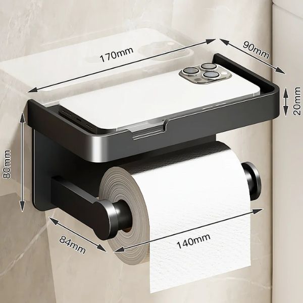 suporte de papel higiênico de parede