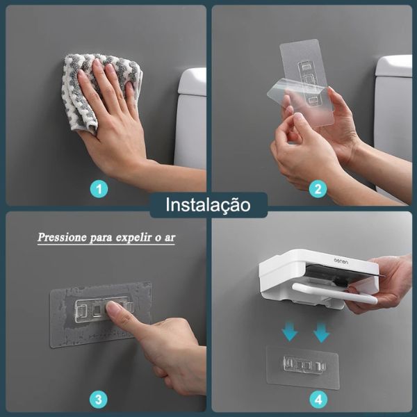 porta papel higiênico de parede