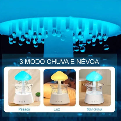 Umidificador de Ar e Difusor de Ambientes Nuvem de Chuva