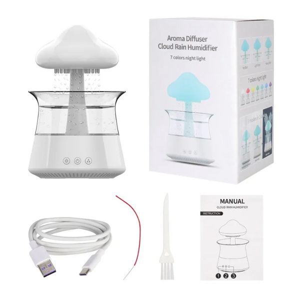 Umidificador de Ar e Difusor de Ambientes Nuvem de Chuva