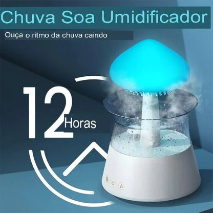 Umidificador de Ar e Difusor de Ambientes Nuvem de Chuva